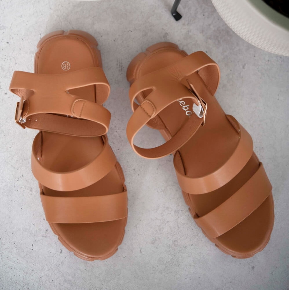 Best Foot Forward Platform Sandals in Brown - Picture 4 of 5